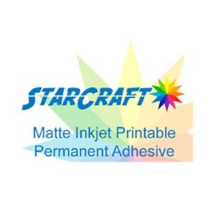 STARCRAFT MATTE UV LAMINATE INKJET PRINTABLE ADHESIVE VINYL 10PK